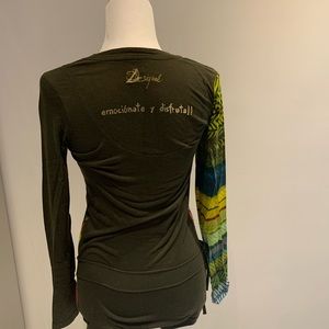 Desigual long sleeve top size small